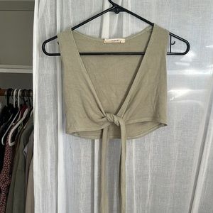 Audrey 3+1 Crop tie front